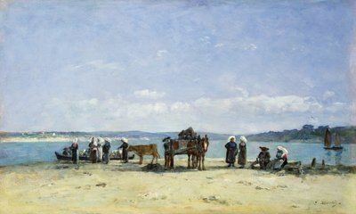 De Vissersvrouwen van Bretagne, 1870-73 door Eugene Louis Boudin